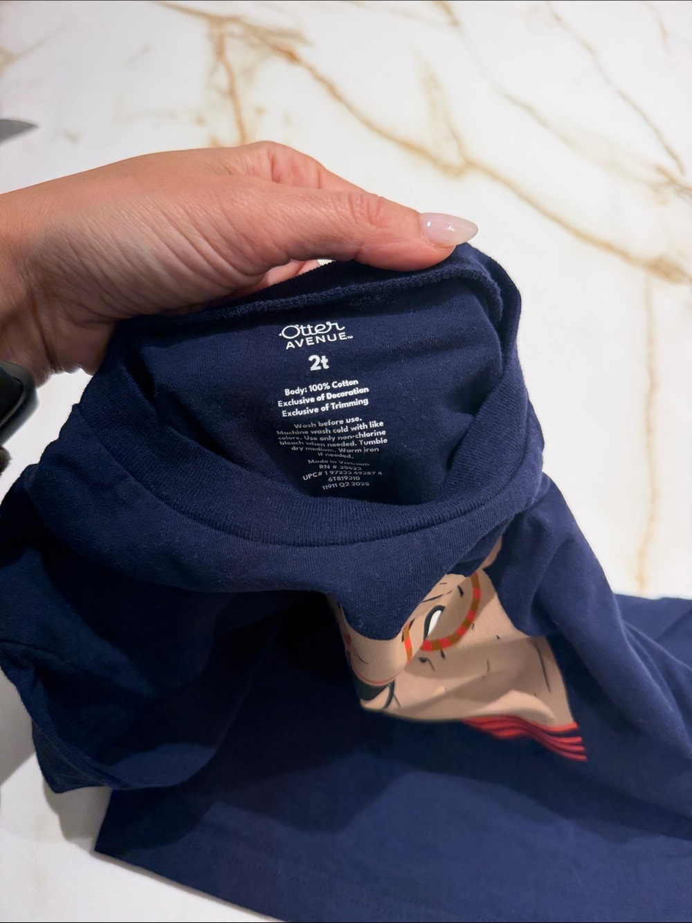 Kids Navy Bear Graphic Long-Sleeve Tee - Picture 4 of 4